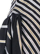 Metallic Chevron Striped Gown Dress arcadeshops.com