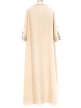 Ivory Mohair Beaded Maxi Coat Jacket arcadeshops.com
