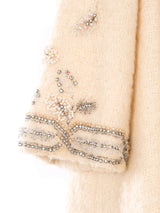 Ivory Mohair Beaded Maxi Coat Jacket arcadeshops.com
