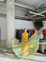 Rainbow Pleated Tank Dress Dress arcadeshops.com