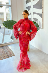 Emanuel Ungaro Floral Printed Chiffon Skirt Ensemble Suit arcadeshops.com