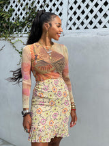 Chanel Logo Floral Chiffon Skirt Bottom arcadeshops.com