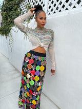 Yo Yo Patchwork Maxi Skirt Bottom arcadeshops.com