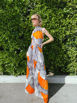 Abstract Printed Palazzo Ensemble Suit arcadeshops.com