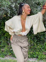 Matte Goldtone Hoop Earrings arcadeshops.com