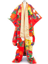 Japanese Floral Embroidered Wedding Kimono Jacket arcadeshops.com