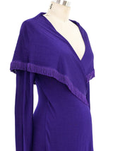 Jean Paul Gaultier Fringed Wrap Style Jersey Dress Dress arcadeshops.com