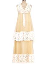 Jean Varon Lace Trimmed Chiffon Dress Dress arcadeshops.com