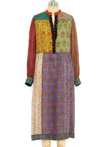 Judith Ann Patchwork Scarf Printed Silk Dress Dress arcadeshops.com