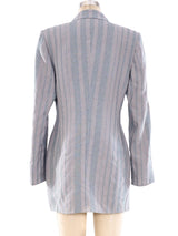 Versace Metallic Pinstripe Jacket Jacket arcadeshops.com