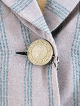 Versace Metallic Pinstripe Jacket Jacket arcadeshops.com