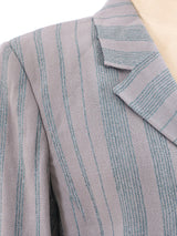 Versace Metallic Pinstripe Jacket Jacket arcadeshops.com