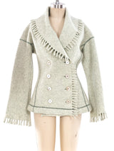 Alaia Fringe Trimmed Wool Jacket Jacket arcadeshops.com