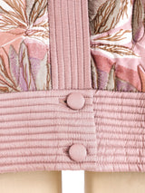 Palm Printed Quilted Silk Jacket Jacket arcadeshops.com