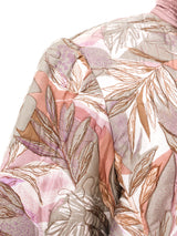 Palm Printed Quilted Silk Jacket Jacket arcadeshops.com