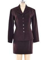 Alaia Chocolate Wool Suit Suit arcadeshops.com