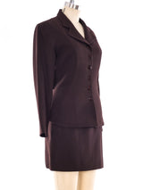 Alaia Chocolate Wool Suit Suit arcadeshops.com