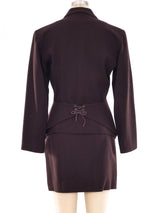 Alaia Chocolate Wool Suit Suit arcadeshops.com