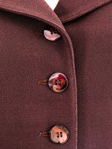 Alaia Chocolate Wool Suit Suit arcadeshops.com