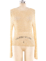 Gianfranco Ferre Embellished Crochet Top Top arcadeshops.com
