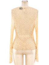Gianfranco Ferre Embellished Crochet Top Top arcadeshops.com