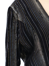 Metallic Lurex Striped Jacket Jacket arcadeshops.com