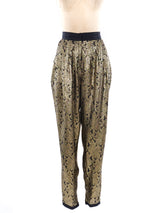 Gianni Versace Metallic Floral Pants Bottom arcadeshops.com