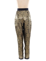 Gianni Versace Metallic Floral Pants Bottom arcadeshops.com
