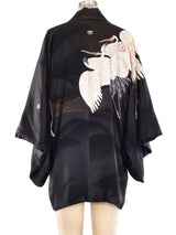 Crane Embroidered Haori Kimono Jacket arcadeshops.com