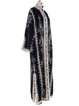 Button Front Embroidered Caftan Dress arcadeshops.com