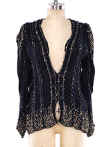 Embellished Boucle Knit Cardigan Jacket arcadeshops.com