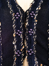Embellished Boucle Knit Cardigan Jacket arcadeshops.com