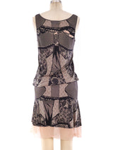Christian Dior Lace Printed Jersey Dress Dress arcadeshops.com