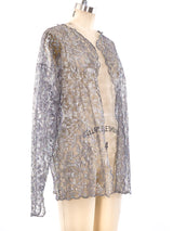 Krizia Metallic Lace Jacket Jacket arcadeshops.com