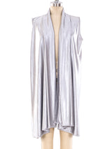 Issey Miyake Draped Silver Vest Jacket arcadeshops.com