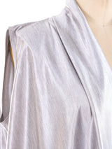 Issey Miyake Draped Silver Vest Jacket arcadeshops.com