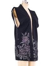 Floral Embroidered Vest Jacket arcadeshops.com