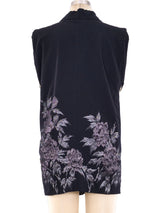 Floral Embroidered Vest Jacket arcadeshops.com