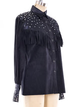 Embellished Ultrasuede Western Shirt Top arcadeshops.com