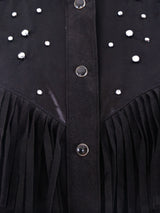 Embellished Ultrasuede Western Shirt Top arcadeshops.com