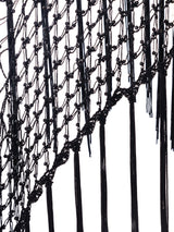 Bead Embellished Crochet Poncho Top arcadeshops.com