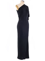 Alexander McQueen One Shoulder Jersey Gown Dress arcadeshops.com
