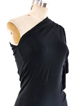 Alexander McQueen One Shoulder Jersey Gown Dress arcadeshops.com