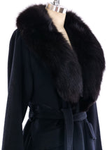 Fox Fur Trimmed Wool Coat Outerwear arcadeshops.com