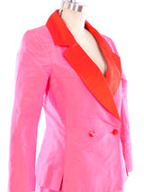 Balmain Colorblock Silk Suit Suit arcadeshops.com