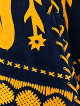 Fringe Trimmed Suede Poncho Jacket arcadeshops.com