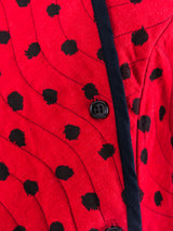 Quilted Polka Dot Cropped Jacket Jacket arcadeshops.com