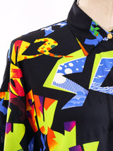Gianni Versace Printed Silk Blouse Top arcadeshops.com