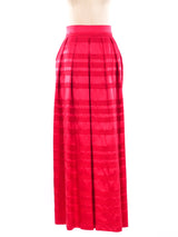 Embroidered Satin Maxi Skirt Bottom arcadeshops.com