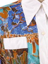 Floral Printed Shirt Dress Dress arcadeshops.com